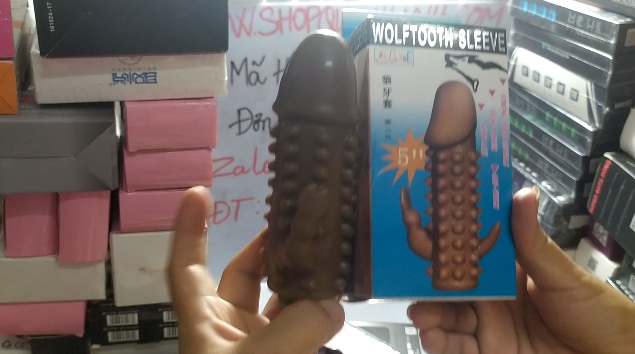 Bao cao su đôn dên da nâu bi gai